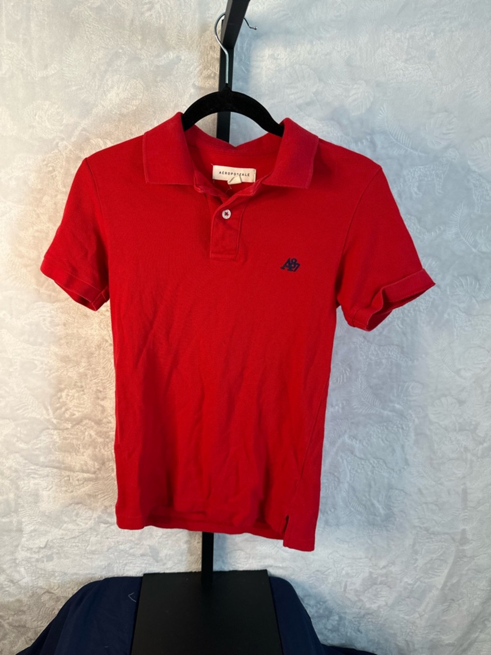 Aeropostale Red Polo with Navy Embroidered AB Logo